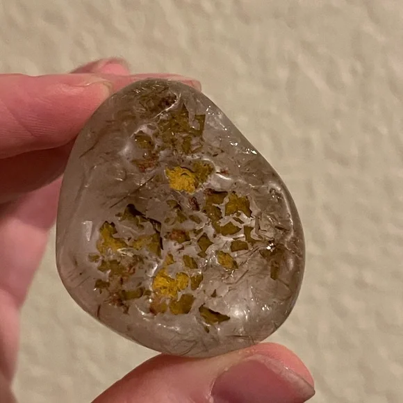 Rutilated Quartz polished lens from Brazil - Picture 5 of 5